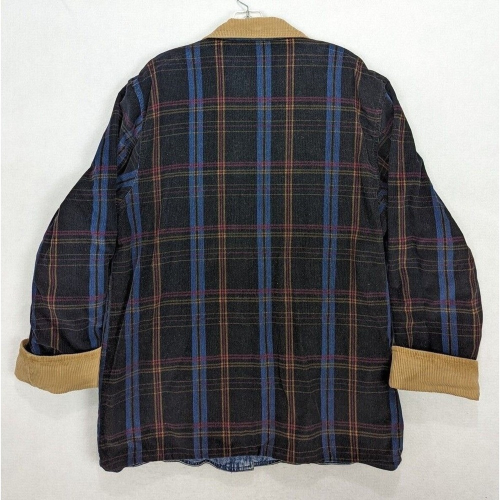 Herman Geist Denim Jacket Size XL Barn Lined Reversible Corduroy Cotton Blue - Picture 7 of 7